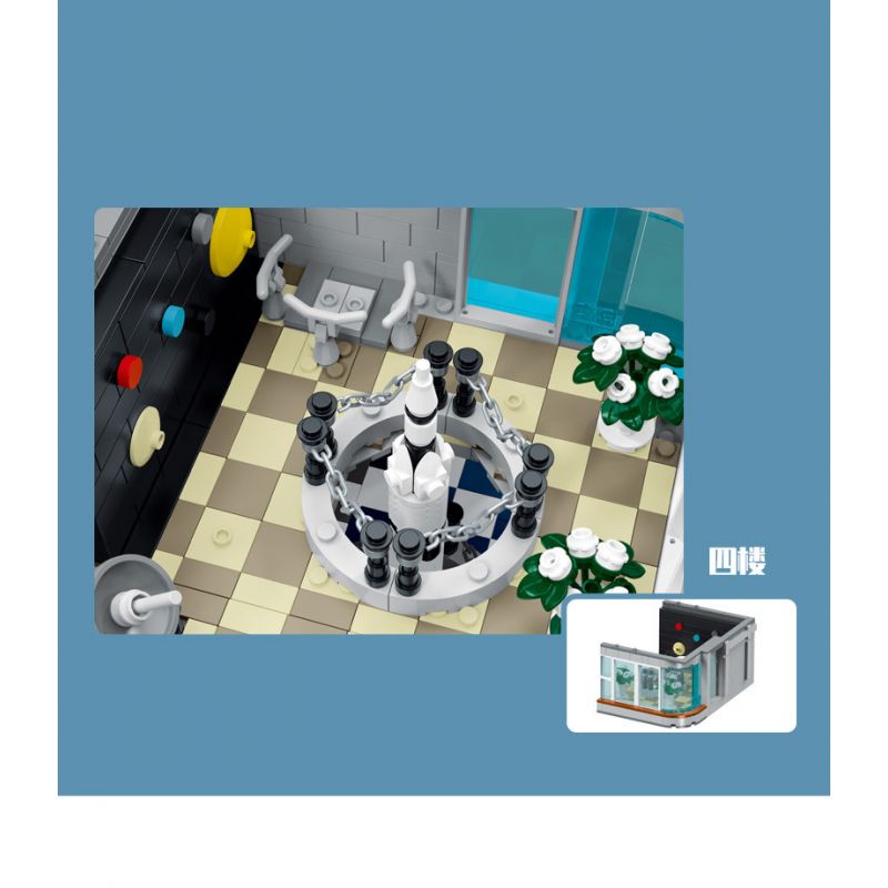 MorkModel 10206 Mork Model 10206 non  BẢO TÀNG KHOA HỌC bộ đồ chơi xếp lắp ráp ghép mô hình Modular Buildings SCIENCE MUSEUM Mô Hình Nhà Cửa 3794 khối