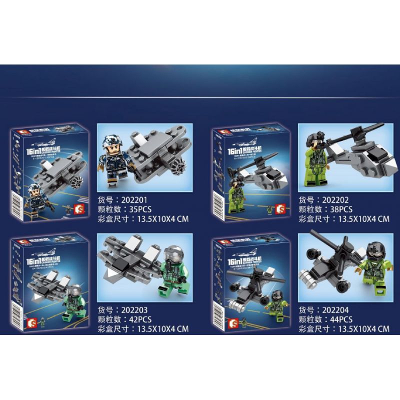 SEMBO 202202 202203 202204 202205 202206 202207 202208 202209 202210 202211 202212 202213 202214 202215 202216 202201 non  FIGHTER FIGHTER 16. bộ đồ chơi xếp lắp ráp ghép mô hình Military Army CARRIER FIGHTER Quân Sự Bộ Đội 595 khối