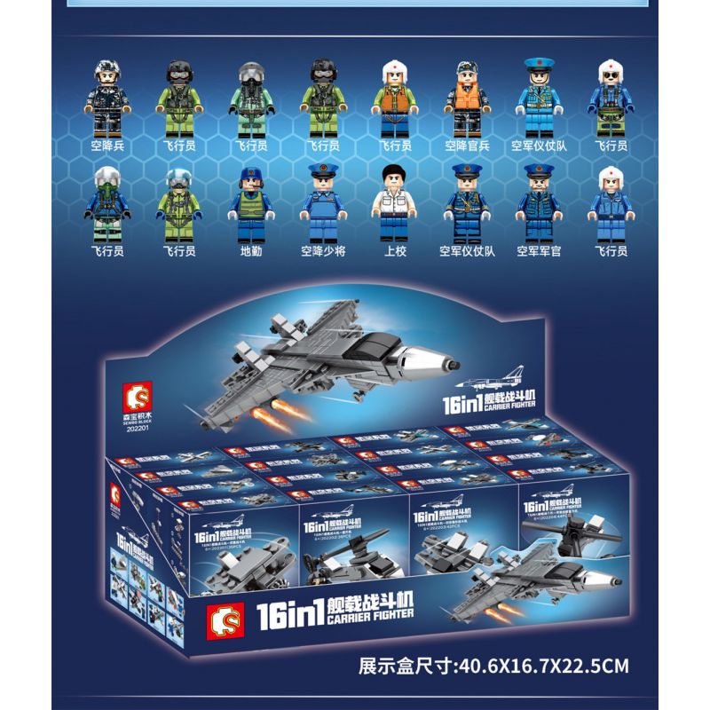 SEMBO 202202 202203 202204 202205 202206 202207 202208 202209 202210 202211 202212 202213 202214 202215 202216 202201 non  FIGHTER FIGHTER 16. bộ đồ chơi xếp lắp ráp ghép mô hình Military Army CARRIER FIGHTER Quân Sự Bộ Đội 595 khối