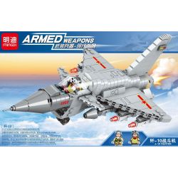 MINGDI K0161 0161 non  MÁY BAY CHIẾN ĐẤU J-10 bộ đồ chơi xếp lắp ráp ghép mô hình Military Army ARMED WEAPONS J-10 FIGHTER Quân Sự Bộ Đội 441 khối