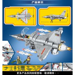 MINGDI K0161 0161 non  MÁY BAY CHIẾN ĐẤU J-10 bộ đồ chơi xếp lắp ráp ghép mô hình Military Army ARMED WEAPONS J-10 FIGHTER Quân Sự Bộ Đội 441 khối
