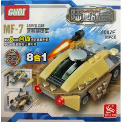 GUDI 8007-8 8007 non  CHIẾN BINH ĐẤT bộ đồ chơi xếp lắp ráp ghép mô hình Military Army MILITARY HELICOPTER 8 IN 1 Quân Sự Bộ Đội 679 khối