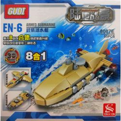 GUDI 8007-8 8007 non  CHIẾN BINH ĐẤT bộ đồ chơi xếp lắp ráp ghép mô hình Military Army MILITARY HELICOPTER 8 IN 1 Quân Sự Bộ Đội 679 khối