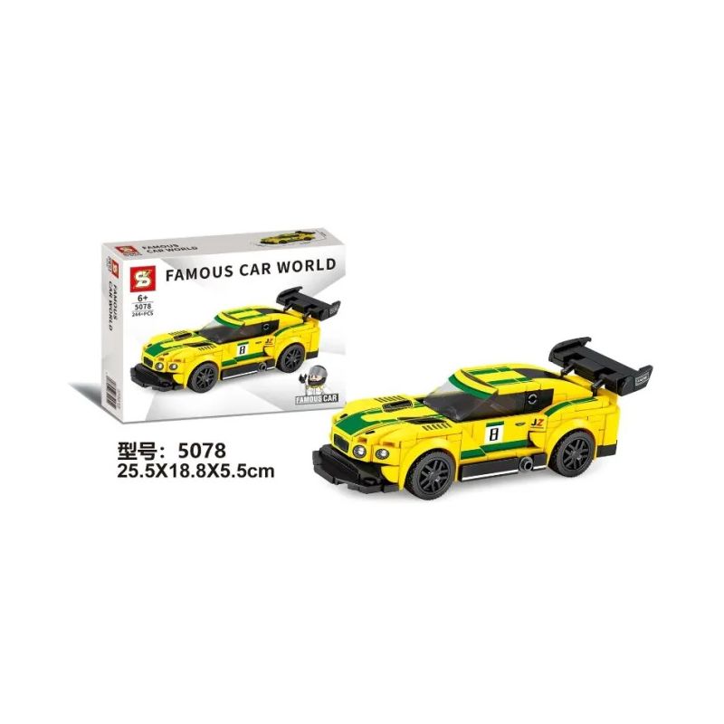 SEMBO 607116 SHENG YUAN SY 5078 non Lego THẾ GIỚI XE SANG 5078 bộ đồ chơi xếp lắp ráp ghép mô hình Racers FAMOUS CAR WORLD Đua Tốc Độ 244 khối