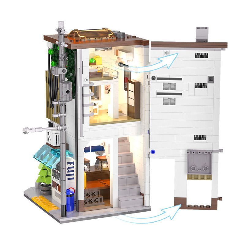 CADA DOUBLEE C66006 66006 non  NHÀ BÁNH MÌ NHẬT BẢN bộ đồ chơi xếp lắp ráp ghép mô hình City 蒸しパン屋 Thành Phố 1108 khối