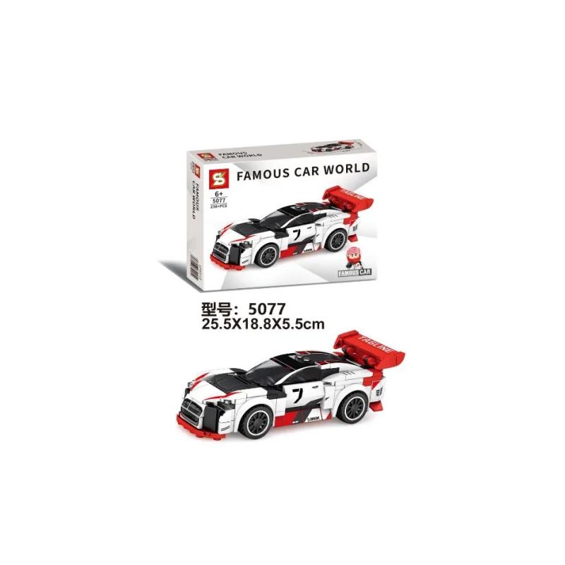 SEMBO 607115 SHENG YUAN SY 5077 non Lego THẾ GIỚI XE SANG 5077 bộ đồ chơi xếp lắp ráp ghép mô hình Racers FAMOUS CAR WORLD Đua Tốc Độ 234 khối