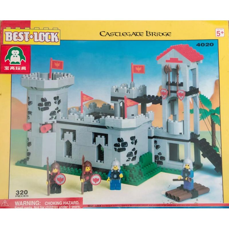BEST-LOCK 4020 non Lego LÂU ĐÀI bộ đồ chơi xếp lắp ráp ghép mô hình Medieval Castle Chiến Tranh Trung Cổ 320 khối