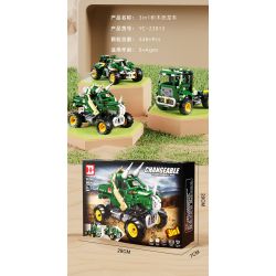 HAPPY BUILD SHINEYU XINYU YC-23013 23013 YC23013 non  XE BIẾN HÌNH TRICERATOPS KHỦNG LONG bộ đồ chơi xếp lắp ráp ghép mô hình Jurassic World Thế Giới Khủng Long 548 khối