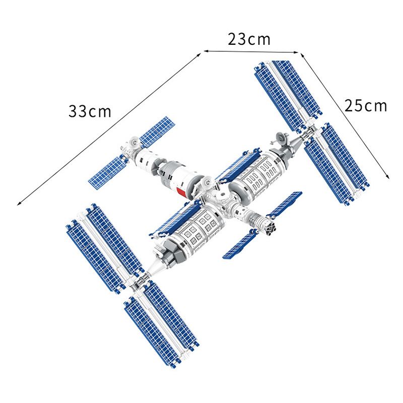 SEMBO 203018 non  TRẠM KHÔNG GIAN bộ đồ chơi xếp lắp ráp ghép mô hình Space SEA OF STARS SPACE STATION Thám Hiểm Không Gian 371 khối