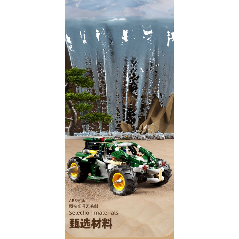 HAPPY BUILD SHINEYU XINYU YC-23013 23013 YC23013 non  XE BIẾN HÌNH TRICERATOPS KHỦNG LONG bộ đồ chơi xếp lắp ráp ghép mô hình Jurassic World Thế Giới Khủng Long 548 khối