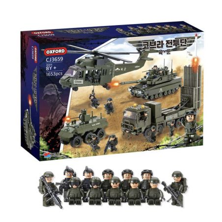 OXFORD CJ3659 3659 non  QUÂN ĐỘI bộ đồ chơi xếp lắp ráp ghép mô hình 코브라전투단 육군 1653 khối