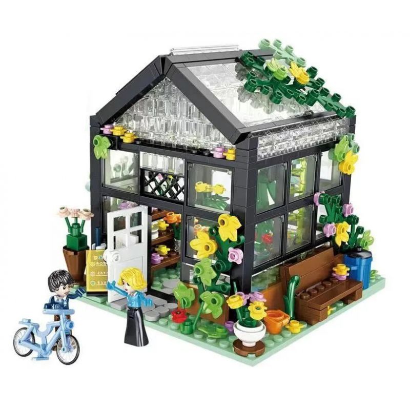 FORANGE FC8501 8501 non Lego CỬA HÀNG HOA bộ đồ chơi xếp lắp ráp ghép mô hình DREAM COTTAGE 579 khối