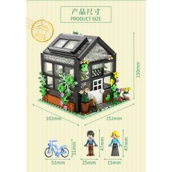 FORANGE FC8501 8501 non  CỬA HÀNG HOA bộ đồ chơi xếp lắp ráp ghép mô hình DREAM COTTAGE 579 khối