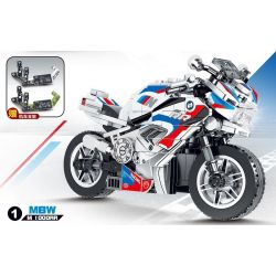 LWCK 80015-1 non  BMW M1000RR bộ đồ chơi xếp lắp ráp ghép mô hình Racers BMW 1000RR Đua Tốc Độ 288 khối