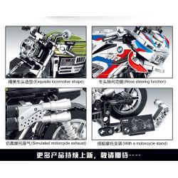 LWCK 80015-1 non  BMW M1000RR bộ đồ chơi xếp lắp ráp ghép mô hình Racers BMW 1000RR Đua Tốc Độ 288 khối