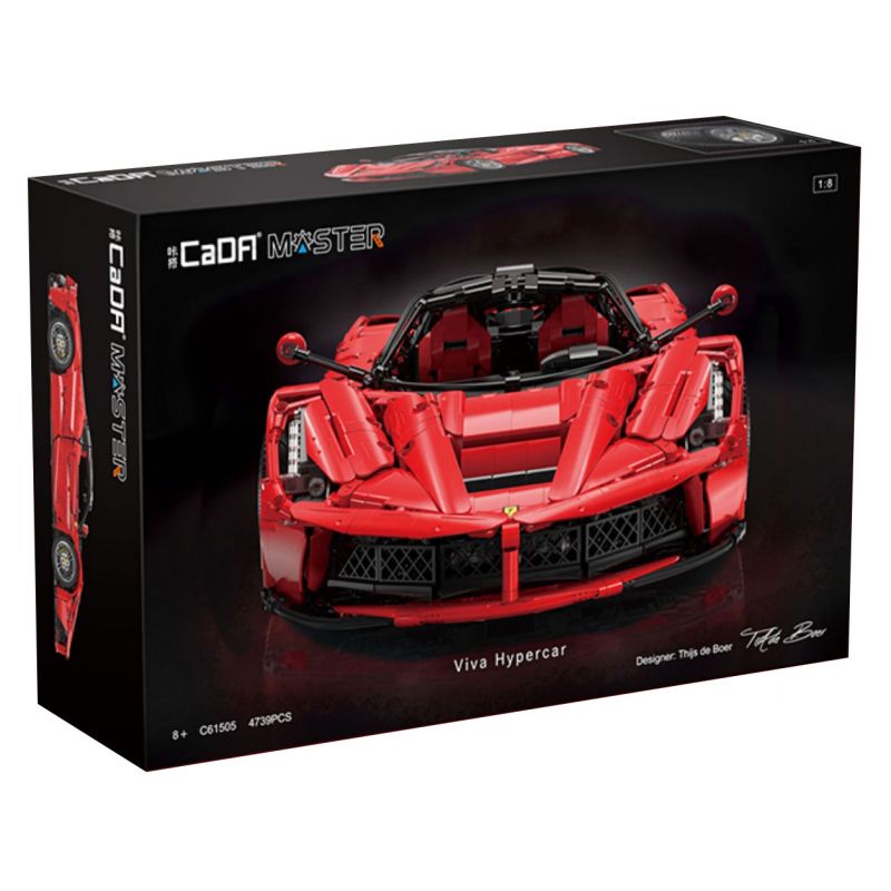 CADA DOUBLEE C61505 61505 non  FERRARI tỷ lệ 1:8 bộ đồ chơi xếp lắp ráp ghép mô hình  FERRARI LAFERRARI VIVA HYPERCAR Kỹ Thuật Công Nghệ Cao Mô Hình Phương Tiện 4739 khối