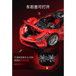 CADA DOUBLEE C61505 61505 non  FERRARI tỷ lệ 1:8 bộ đồ chơi xếp lắp ráp ghép mô hình  FERRARI LAFERRARI VIVA HYPERCAR Kỹ Thuật Công Nghệ Cao Mô Hình Phương Tiện 4739 khối