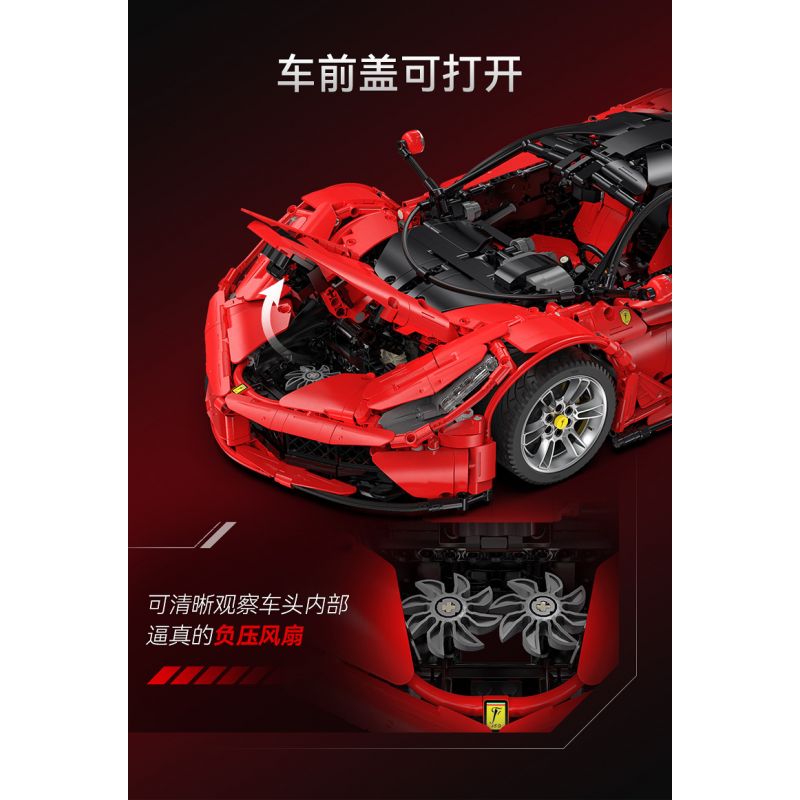 CADA DOUBLEE C61505 61505 non  FERRARI tỷ lệ 1:8 bộ đồ chơi xếp lắp ráp ghép mô hình  FERRARI LAFERRARI VIVA HYPERCAR Kỹ Thuật Công Nghệ Cao Mô Hình Phương Tiện 4739 khối