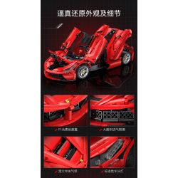 CADA DOUBLEE C61505 61505 non  FERRARI tỷ lệ 1:8 bộ đồ chơi xếp lắp ráp ghép mô hình  FERRARI LAFERRARI VIVA HYPERCAR Kỹ Thuật Công Nghệ Cao Mô Hình Phương Tiện 4739 khối