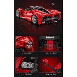 CADA DOUBLEE C61505 61505 non  FERRARI tỷ lệ 1:8 bộ đồ chơi xếp lắp ráp ghép mô hình  FERRARI LAFERRARI VIVA HYPERCAR Kỹ Thuật Công Nghệ Cao Mô Hình Phương Tiện 4739 khối