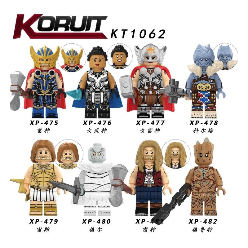 KORUIT KT1062 1062 XP non Lego RAYTHEON NHÂN VẬT NHỎ 8 LOẠI bộ đồ chơi xếp lắp ráp ghép mô hình Marvel Super Heroes Siêu Anh Hùng Marvel