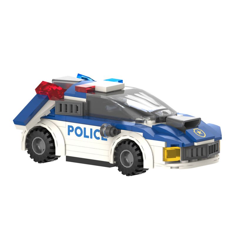 JAKI JK9129 9129 non Lego XE CẢNH SÁT SẤM SÉT bộ đồ chơi xếp lắp ráp ghép mô hình CITY GUARDIANS LIGHTNING POLICE CAR 147 khối