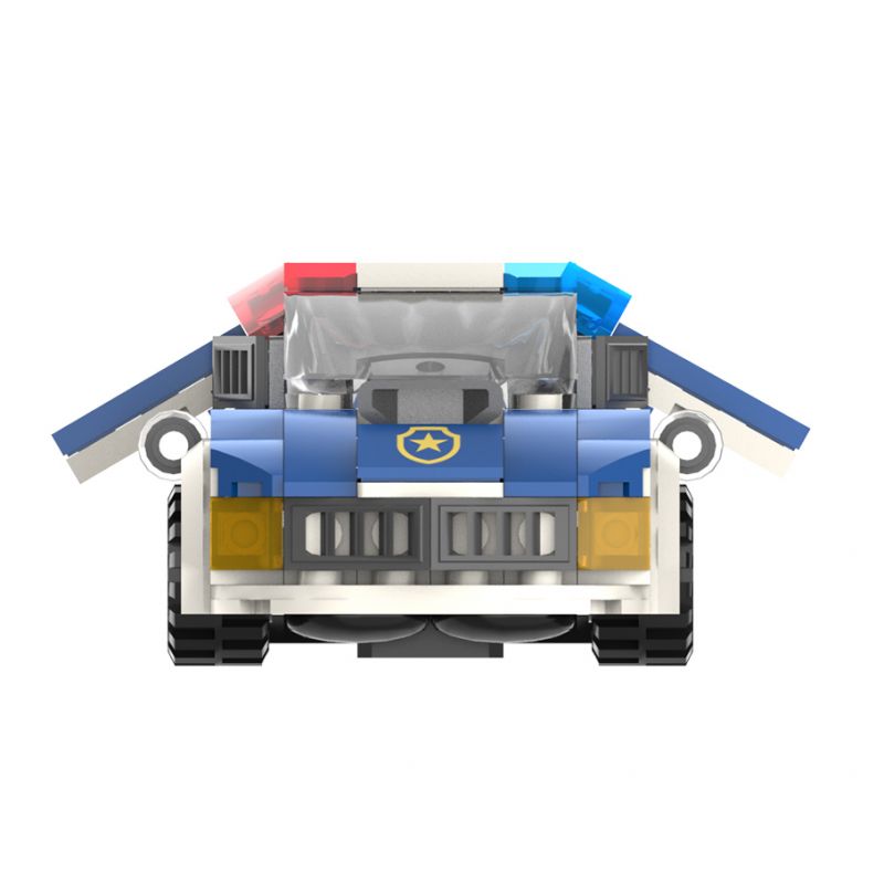 JAKI JK9129 9129 non  XE CẢNH SÁT SẤM SÉT bộ đồ chơi xếp lắp ráp ghép mô hình CITY GUARDIANS LIGHTNING POLICE CAR 147 khối