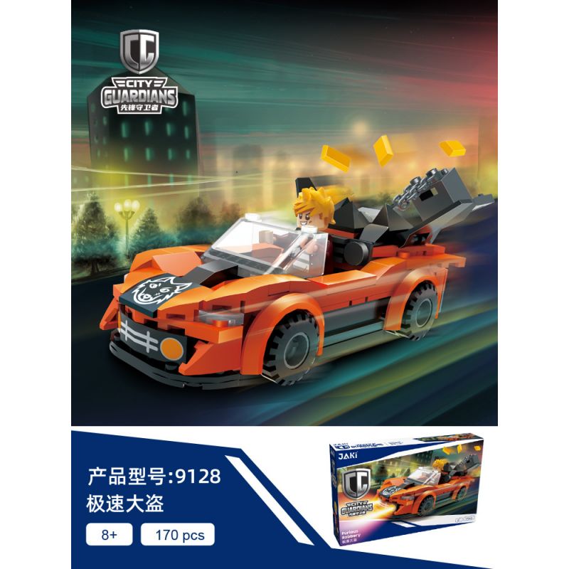JAKI JK9128 9128 non  KẺ TRỘM TỐC ĐỘ bộ đồ chơi xếp lắp ráp ghép mô hình CITY GUARDIANS FURIOUS ROBBERY 170 khối