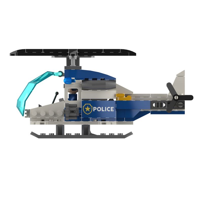 JAKI JK9126 9126 non  CẢNH SÁT HÀNG KHÔNG ĐẠI BÀNG bộ đồ chơi xếp lắp ráp ghép mô hình CITY GUARDIANS FALCON POLICE HELICOPTER 156 khối