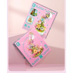 SEMBO 611050 611081 non  HỘP NHẠC HOA NGÔN NGỮ TRÀ HUA YAN bộ đồ chơi xếp lắp ráp ghép mô hình Creator Sáng Tạo 575 khối