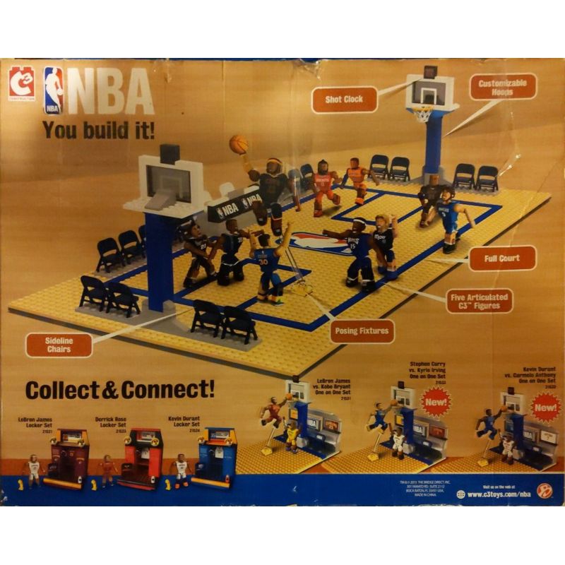 C3 21541 non Lego SÂN BÓNG RỔ bộ đồ chơi xếp lắp ráp ghép mô hình Brickheadz ELITE EDITION FULL COURT SET Nhân Vật Đầu To 393 khối