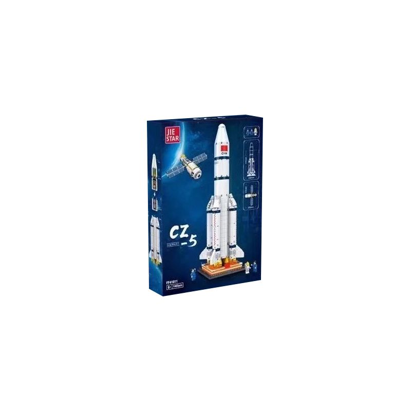 JIESTAR FF41011 41011 non  TÊN LỬA ĐẨY TRƯỜNG CHINH 5 THÁNG 3 bộ đồ chơi xếp lắp ráp ghép mô hình Space LONG MARCH 5 CZ-5 Thám Hiểm Không Gian 1403 khối