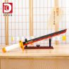 DK 1503 non  DAO BÁNH XE MẶT TRỜI YANZHU 1:1 tỷ lệ 1:1 bộ đồ chơi xếp lắp ráp ghép mô hình Kimetsu No Yaiba DEMON SLAYER Thanh Gươm Diệt Quỷ 790 khối