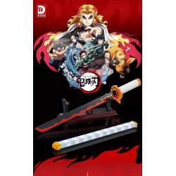 DK 1503 non  DAO BÁNH XE MẶT TRỜI YANZHU 1:1 tỷ lệ 1:1 bộ đồ chơi xếp lắp ráp ghép mô hình Kimetsu No Yaiba DEMON SLAYER Thanh Gươm Diệt Quỷ 790 khối