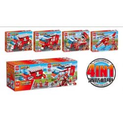 MINGDI LEIBAO C038 non  MÁY CHỮA CHÁY 4IN1 bộ đồ chơi xếp lắp ráp ghép mô hình FIRE TRUCK 756 khối