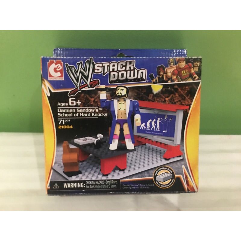 C3 21004 non  TRƯỜNG HỌC HARD KNOCKS CỦA DAMIEN SANDOW bộ đồ chơi xếp lắp ráp ghép mô hình Sports Thể Thao 71 khối