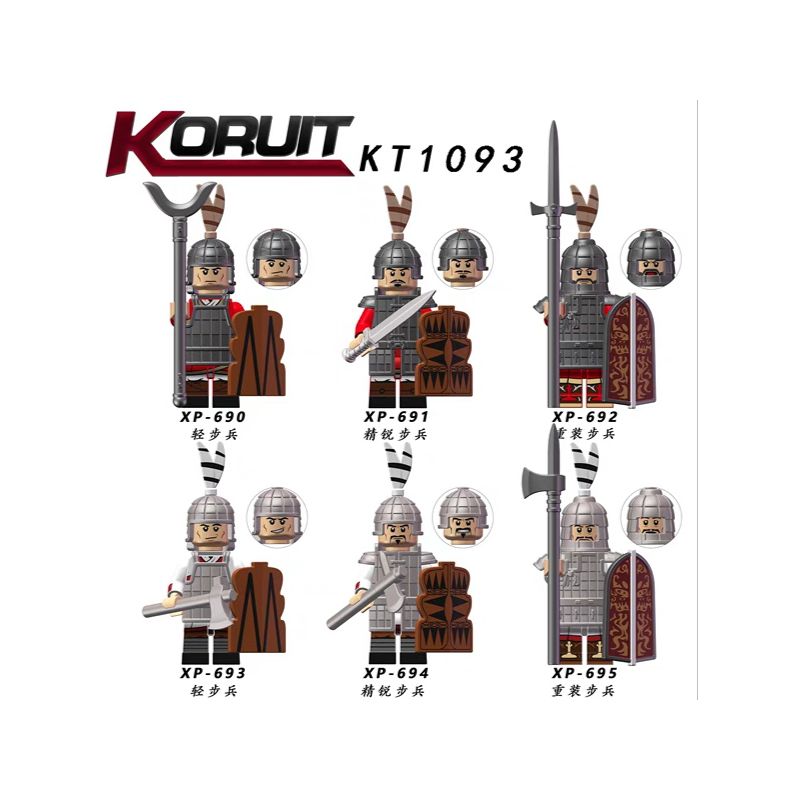 KORUIT KT1093 1093 XP non Lego QUÂN HÁN bộ đồ chơi xếp lắp ráp ghép mô hình Collectable Minifigures Búp Bê Sưu Tầm