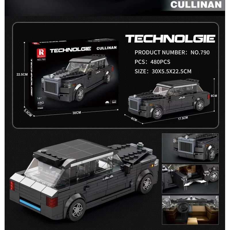 REOBRIX 790 non  ROLLS-ROYCE CULLINAN bộ đồ chơi xếp lắp ráp ghép mô hình Speed Champions Racing Cars Đua Xe Công Thức 480 khối