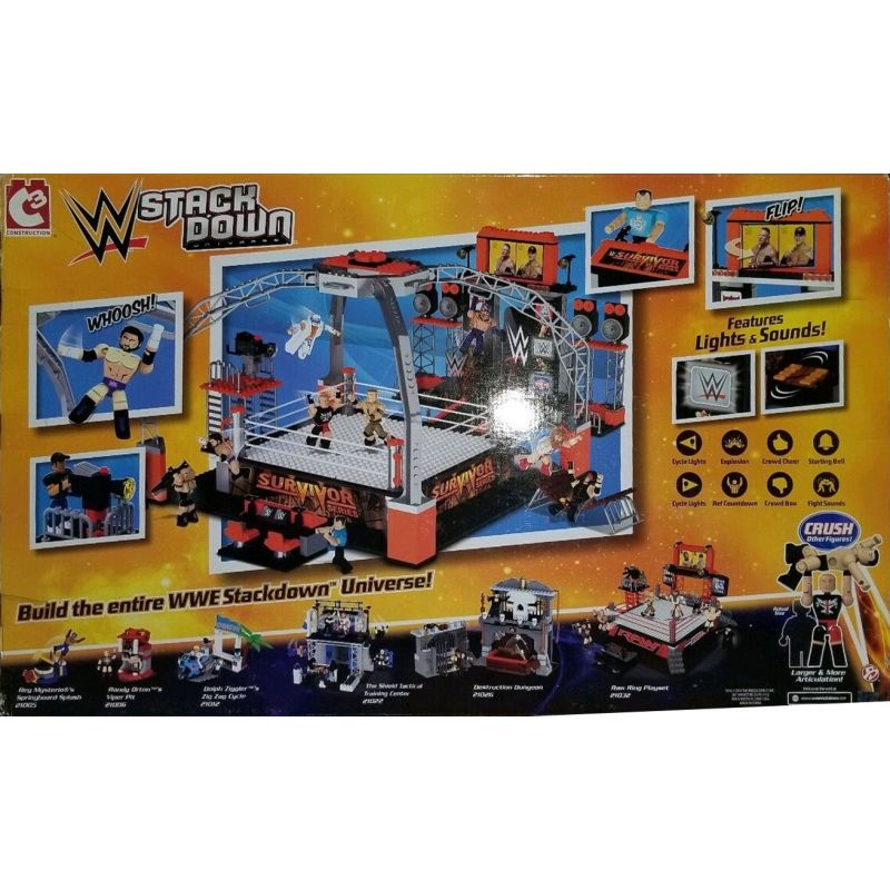 C3 21041 non  NHẪN CAO CẤP WWE STACKDOWN SURVIVOR SERIES bộ đồ chơi xếp lắp ráp ghép mô hình Sports Thể Thao 560 khối