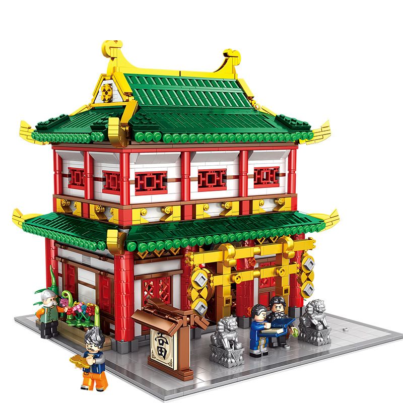 PanlosBrick 610015 Panlos Brick 610015 non Lego TIỆM CẦM ĐỒ bộ đồ chơi xếp lắp ráp ghép mô hình Chinatown THE CULTURE OF CHINA Khu Phố Tàu 2529 khối