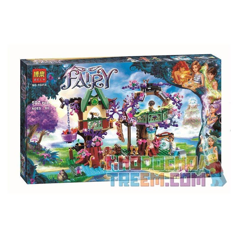 NOT Lego ELVES 41075 The Elves' Treetop Hideaway, Bela 10414 Lari 10414 Xếp hình ngôi nhà ẩn trên ngọn cây 505 khối NOT Lego ELVES 41075 The Elves' Treetop Hideaway, Bela 10414 Lari 10414 Xếp hình ngôi nhà ẩn trên ngọn cây 505 khối