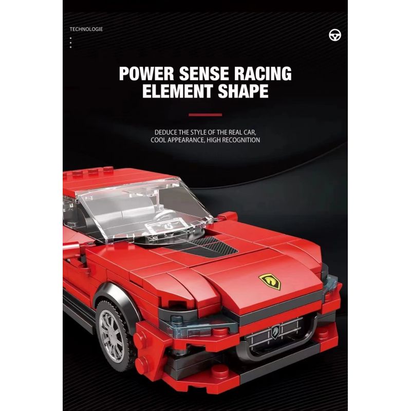 REOBRIX 689 non  SIÊU XE FERRARI bộ đồ chơi xếp lắp ráp ghép mô hình  FERRARI PUROSANGUE Kỹ Thuật Công Nghệ Cao Mô Hình Phương Tiện 416 khối