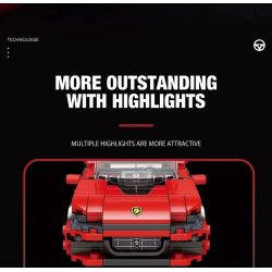REOBRIX 689 non  SIÊU XE FERRARI bộ đồ chơi xếp lắp ráp ghép mô hình  FERRARI PUROSANGUE Kỹ Thuật Công Nghệ Cao Mô Hình Phương Tiện 416 khối