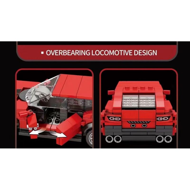 REOBRIX 689 non  SIÊU XE FERRARI bộ đồ chơi xếp lắp ráp ghép mô hình  FERRARI PUROSANGUE Kỹ Thuật Công Nghệ Cao Mô Hình Phương Tiện 416 khối