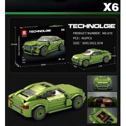 REOBRIX 679 non  BMW X6 bộ đồ chơi xếp lắp ráp ghép mô hình Speed Champions Racing Cars Đua Xe Công Thức 452 khối