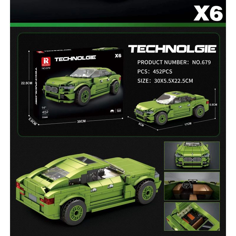 REOBRIX 679 non  BMW X6 bộ đồ chơi xếp lắp ráp ghép mô hình Speed Champions Racing Cars Đua Xe Công Thức 452 khối