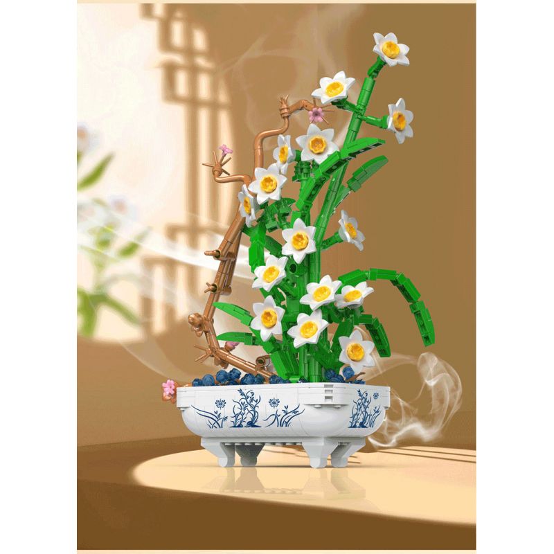 PEA LEAGUE 77123 non  NARCISSUS HƯƠNG THƠM THANH TAO bộ đồ chơi xếp lắp ráp ghép mô hình Flowers MARCISSUS Hoa 688 khối PEA LEAGUE 77123 non  NARCISSUS HƯƠNG THƠM THANH TAO bộ đồ chơi xếp lắp ráp ghép mô hình Flowers MARCISSUS Hoa 688 khối