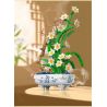 PEA LEAGUE 77123 non  NARCISSUS HƯƠNG THƠM THANH TAO bộ đồ chơi xếp lắp ráp ghép mô hình Flowers MARCISSUS Hoa 688 khối