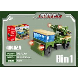 GUDI 40402 non  XE BỌC THÉP TIGER 8 TỔ HỢP bộ đồ chơi xếp lắp ráp ghép mô hình Military Army Quân Sự Bộ Đội 286 khối