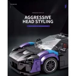 REOBRIX 678 non  THANH KIẾM MCLAREN bộ đồ chơi xếp lắp ráp ghép mô hình Speed Champions Racing Cars MCLAREN SABRE Đua Xe Công Thức 390 khối